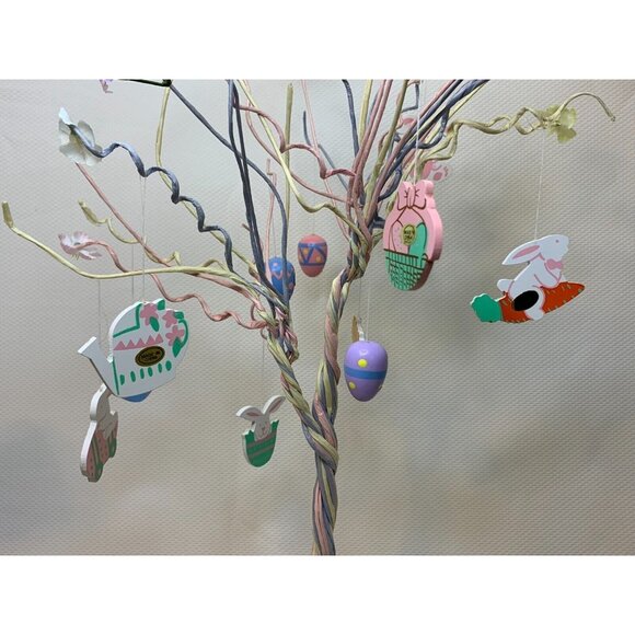 Easter-Themed Decorative Tree Multicolor Twisted Branches Flowers Ornaments 18" - Picture 5 of 15